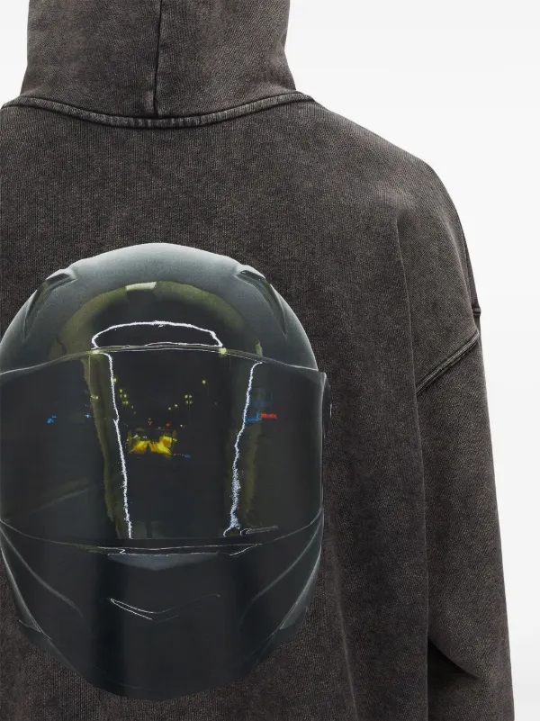 Msgm プリントフーディー MSGM ヘルメットプリント パーカー | グレー | FARFETCH JP