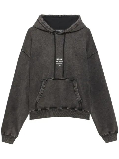 MSGM helmet print drawstring hoodie