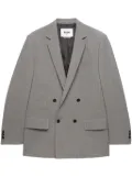MSGM double-breasted mélange-effect blazer - Grey