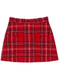 MSGM check shorts - Red