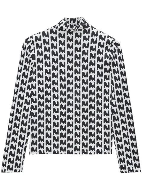 MSGM logo-print high-neck T-shirt