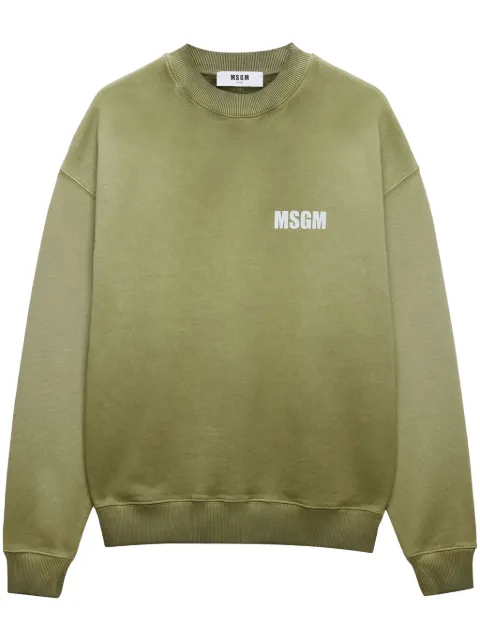 MSGM sudadera con logo estampado y efecto degradado