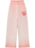 MSGM slogan-print track pants - Red