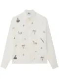 MSGM beaded button-up shirt - White