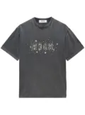 MSGM studded-logo faded T-shirt - Grey