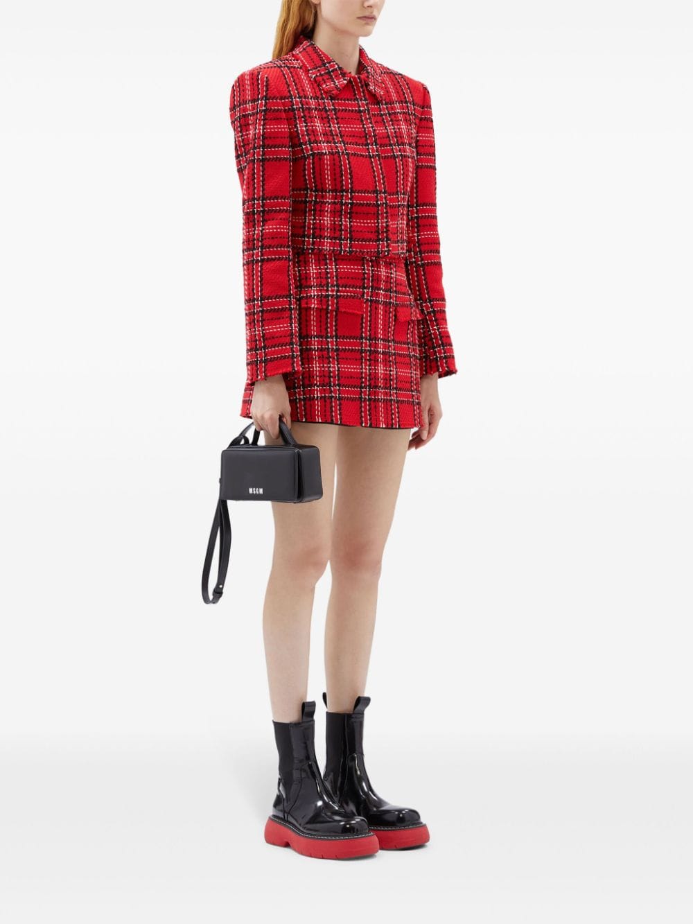 MSGM Tweed jas - Rood