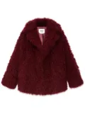 MSGM faux-fur coat - Red