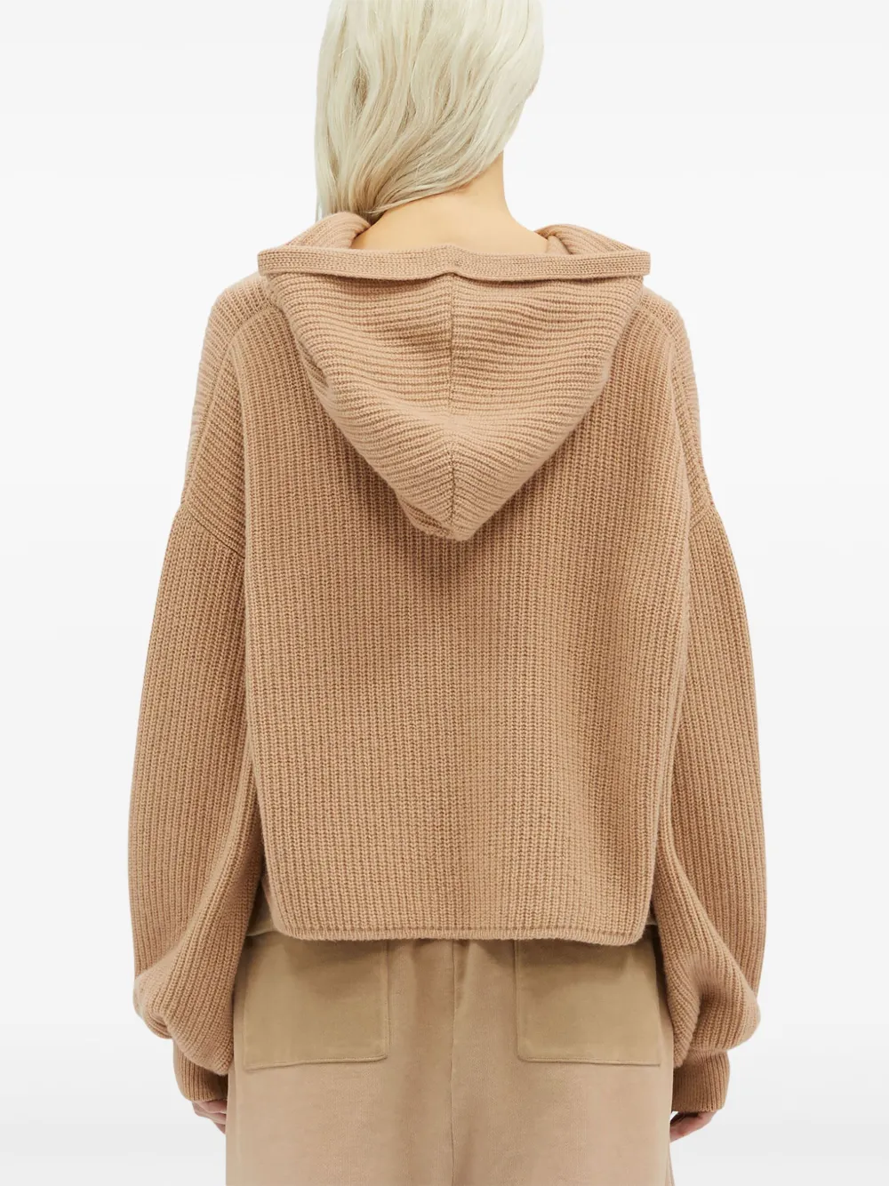 MSGM Trui met geborduurd logo Beige