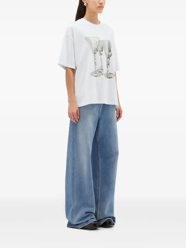 MSGM プリント Tシャツ | ホワイト | FARFETCH JP