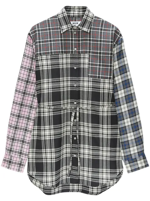 MSGM check mini shirt dress