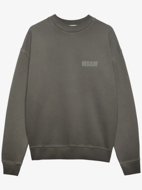MSGM logo-print cotton sweatshirt