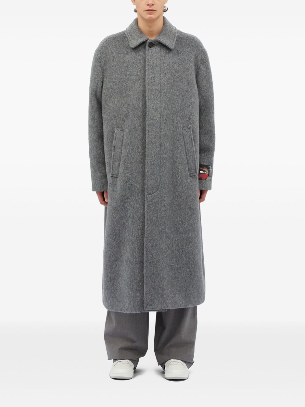 MSGM brushed coat - Grijs