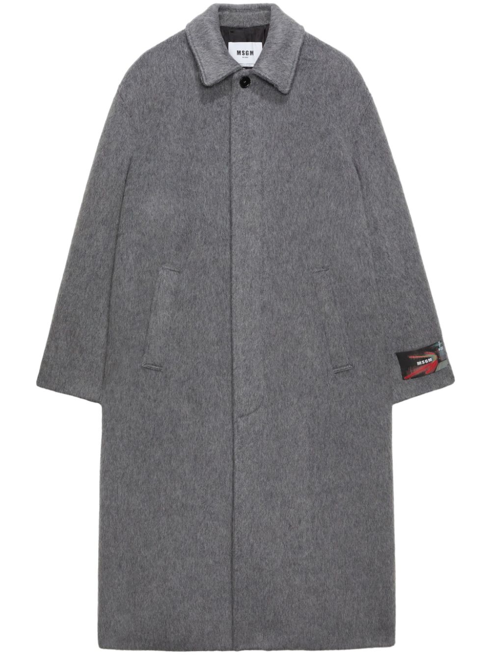 MSGM brushed coat - Grey