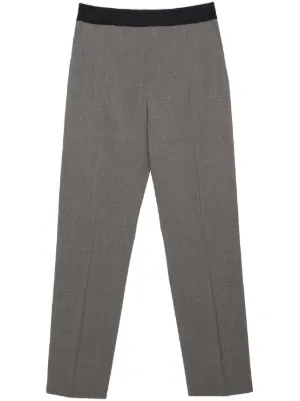Wool trousers with decorative band - MSGM Official