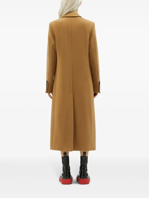 MSGM ノッチドラペル コート | ブラウン | FARFETCH JP