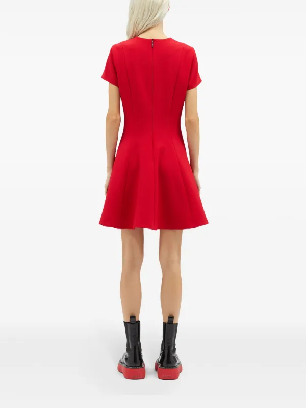 【送料&関税込】MSGM Dress MSGM RUFFLED FLORAL PRINT SILK CHIFFON MINI DRESS US 8 IT 42