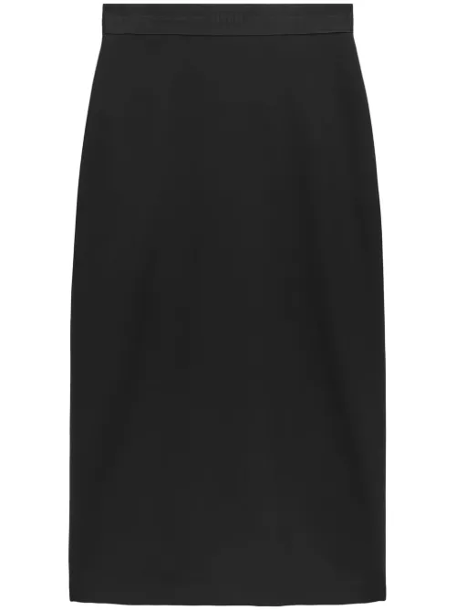 Jupe longue à logo imprimé - MSGM - Modalova