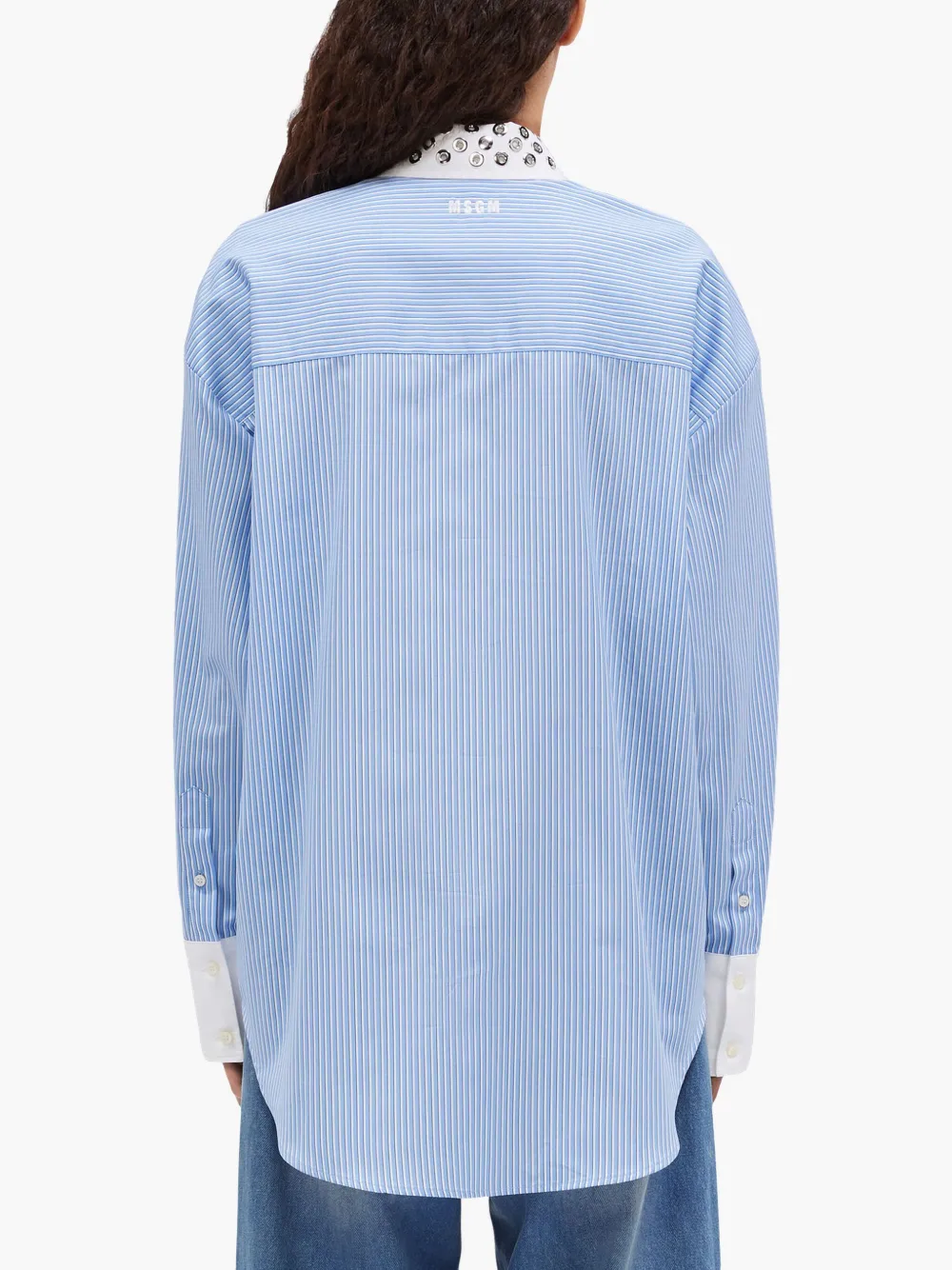 MSGM Gestreept blouse Blauw