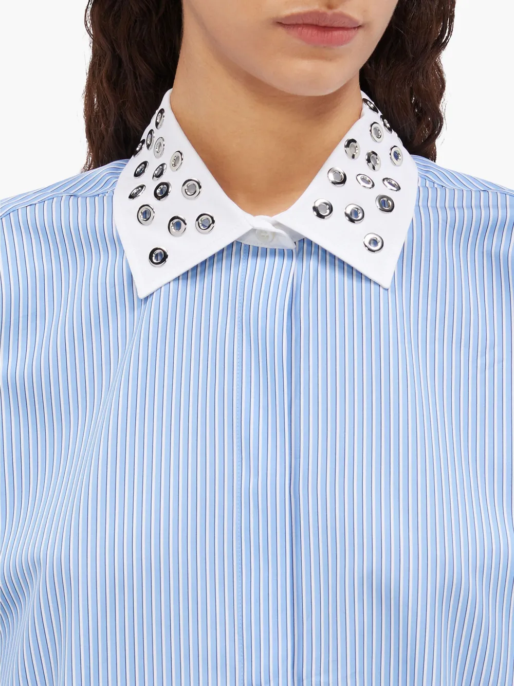 MSGM Gestreept blouse Blauw