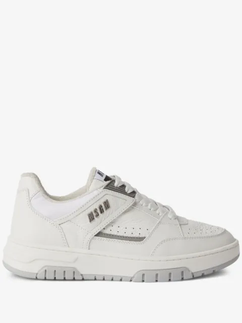 MSGM logo-debossed leather sneakers 