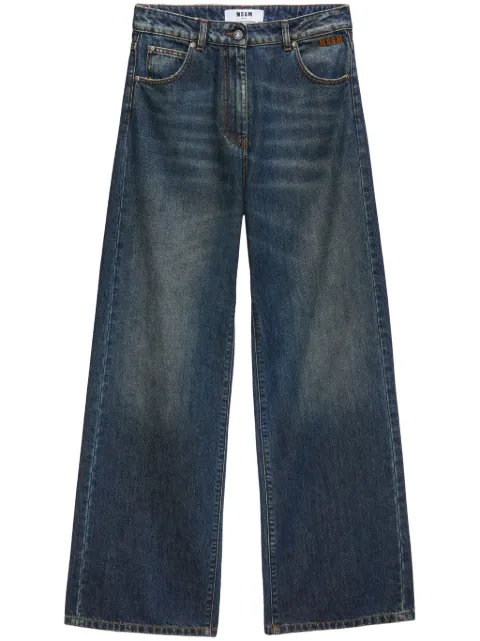 MSGM jeans anchos con logo bordado