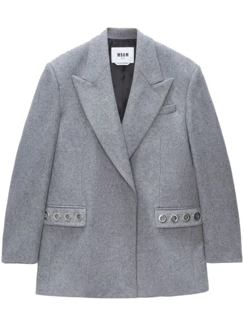 Blazer à détails d’œillets - MSGM - Modalova