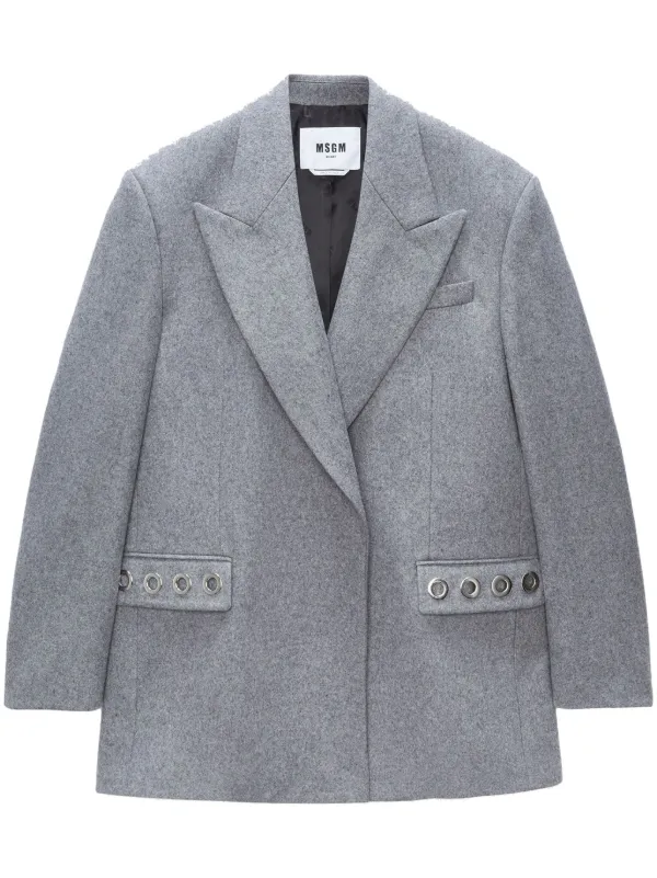 アウターその他 MSGM Woman Blazer Grey 3541MDG19237700 96 23850468_53903019_600.jpg