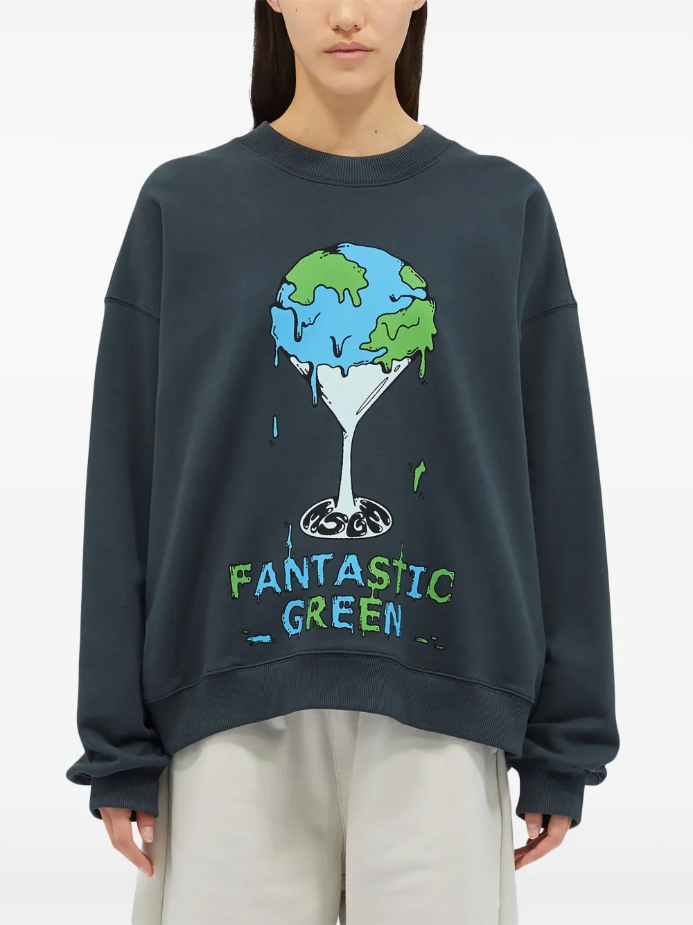 MSGM Sweater met print Grijs