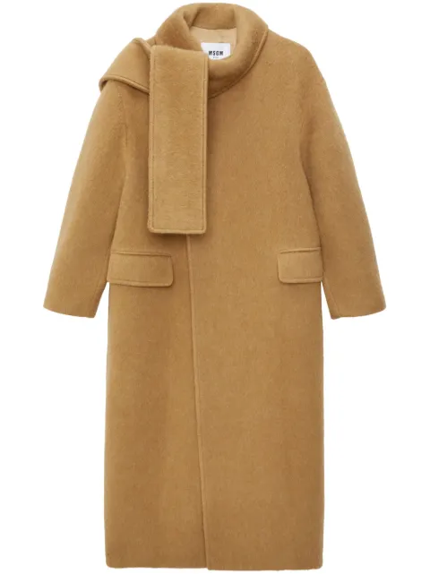 MSGM scarf-detailing coat