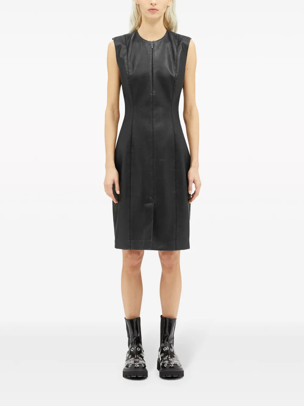 MSGM Midi-jurk met halve rits Zwart