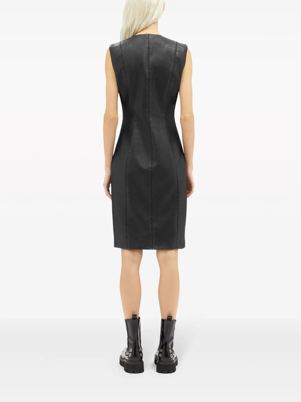 MSGM Midi-jurk met halve rits Zwart