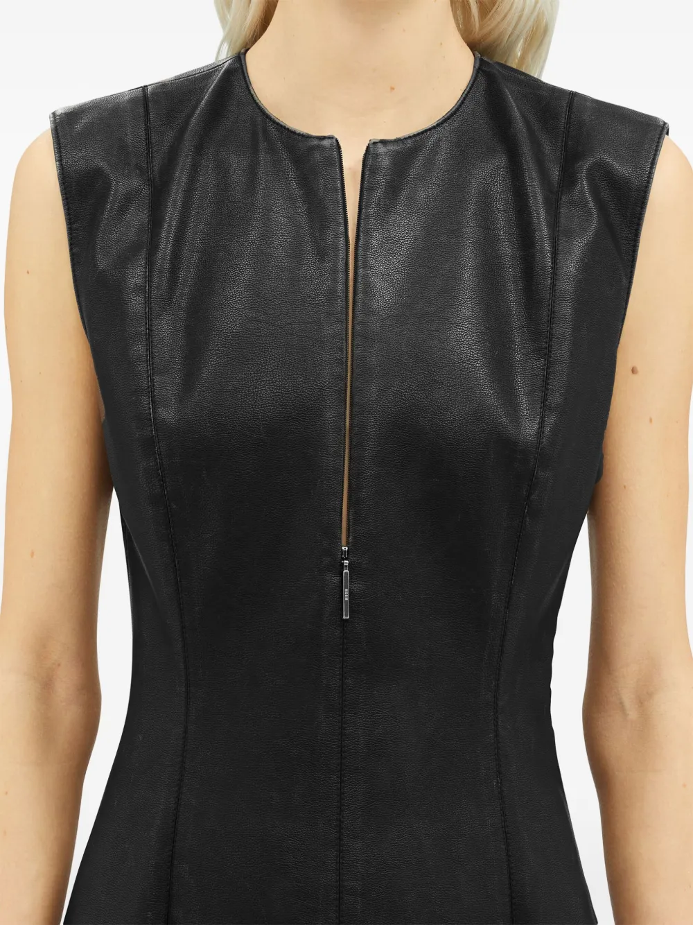 MSGM Midi-jurk met halve rits Zwart