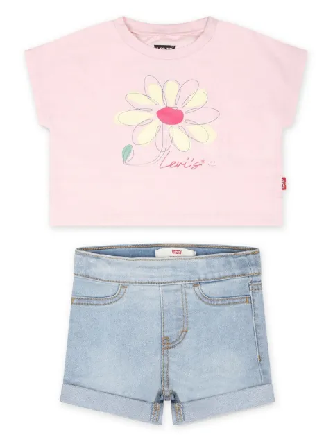 Levi's Kids Bermuda jeans cintura média
