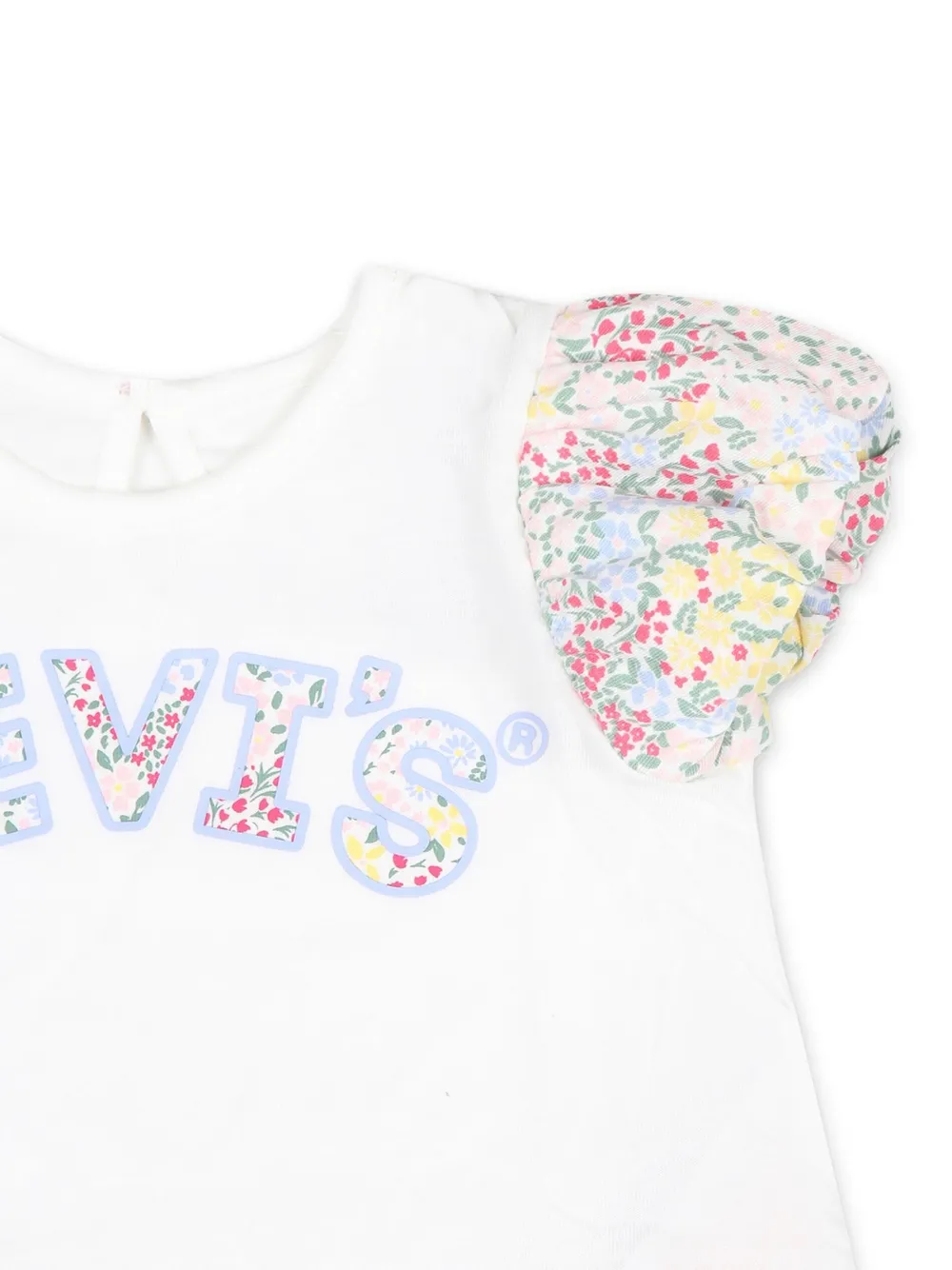 Shop Levi's Mid-rise Denim Shorts In White
