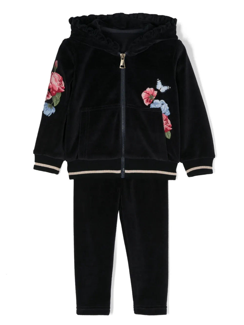 Lapin House floral-embroidered tracksuit | Blue | Image 1