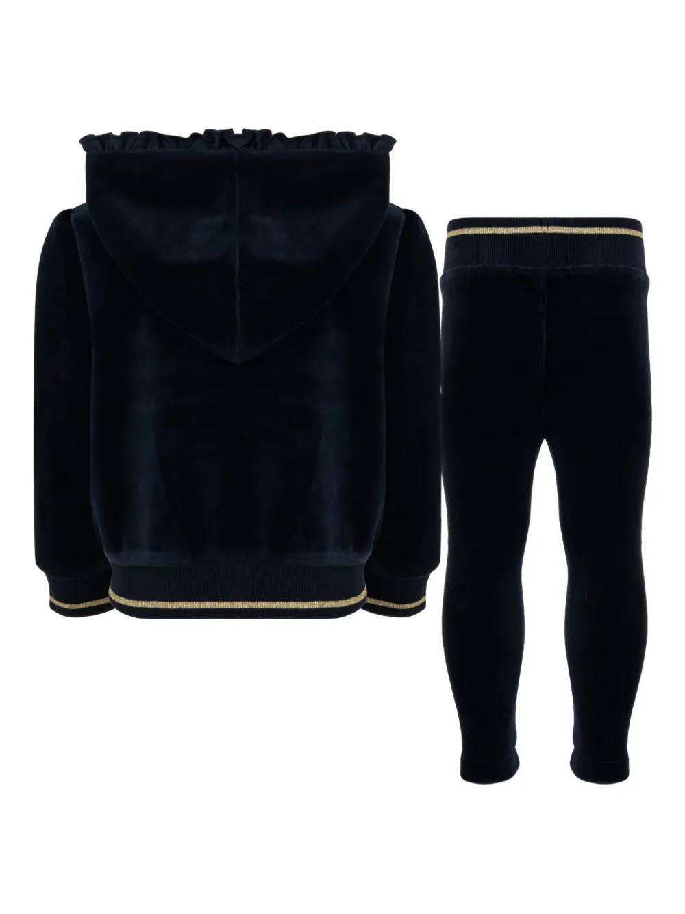 Lapin House Trainingspak met geborduurde bloemen Blauw