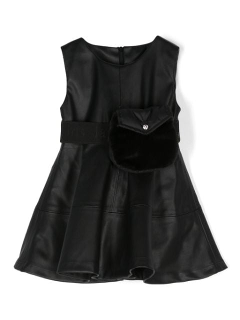 Lapin House faux-leather flared dress