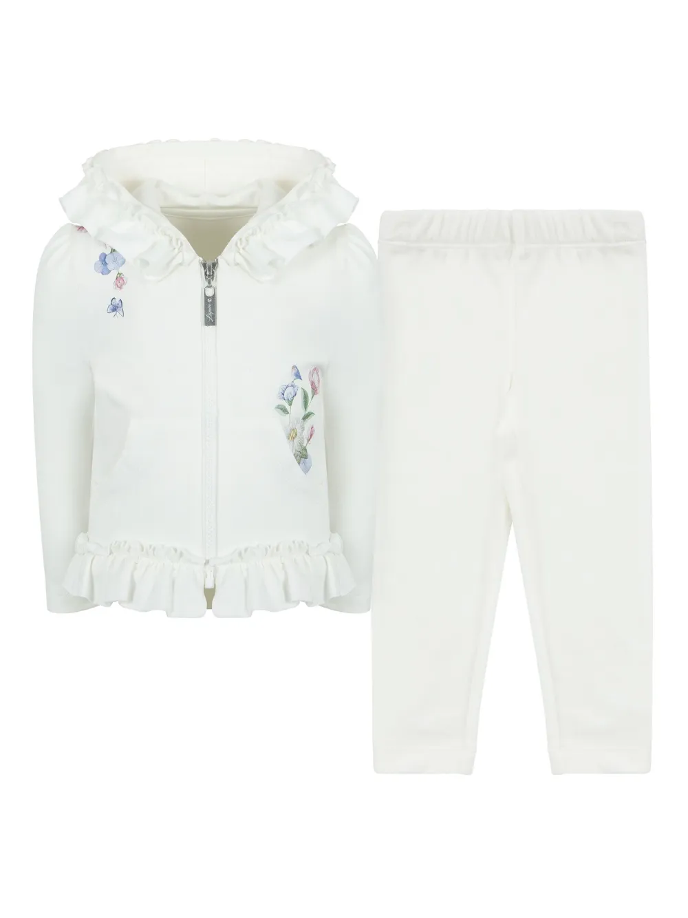 Lapin House Trainingspak met bloe print Wit