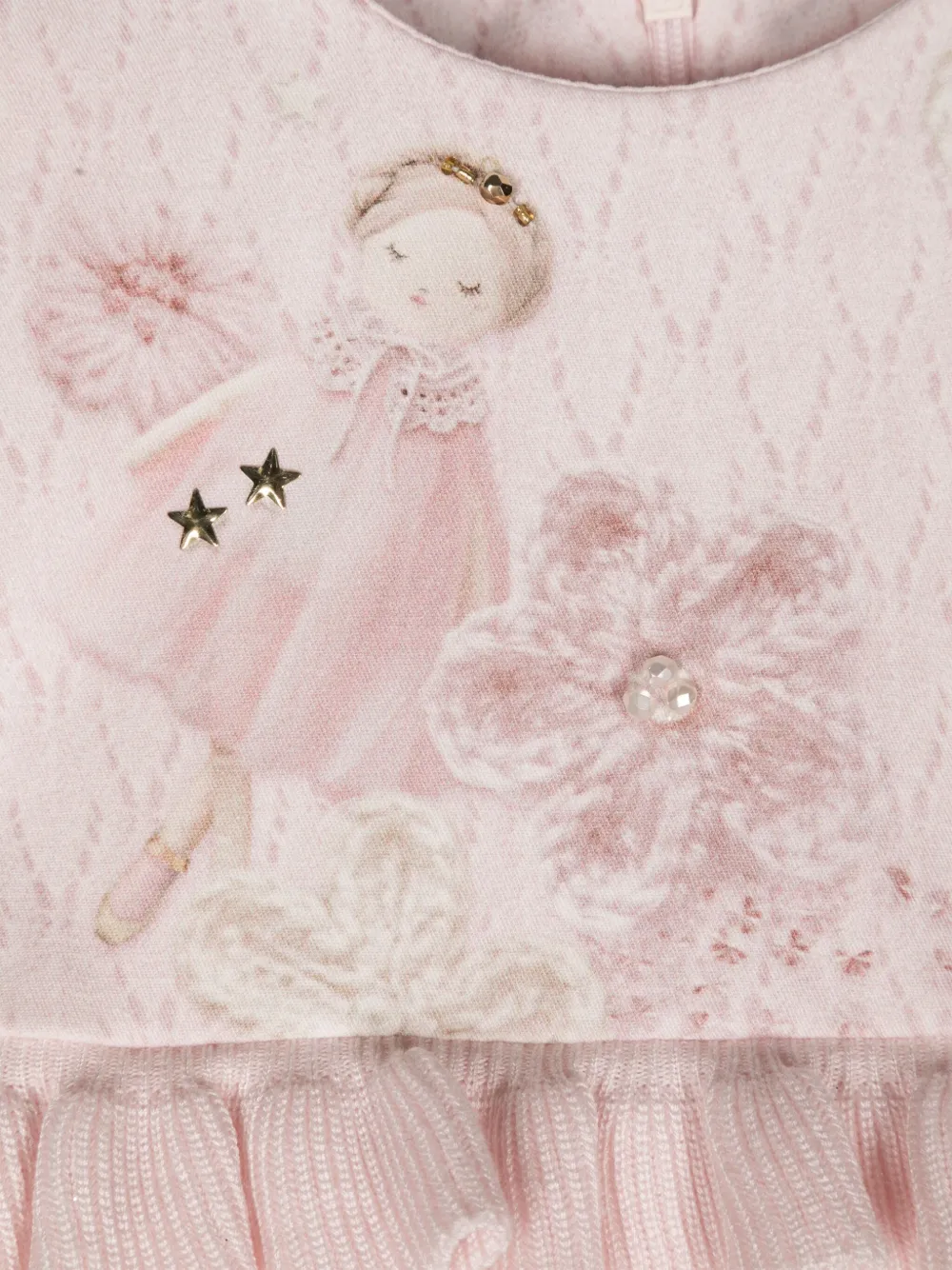 Lapin House Glittered Flared Dress In 粉色