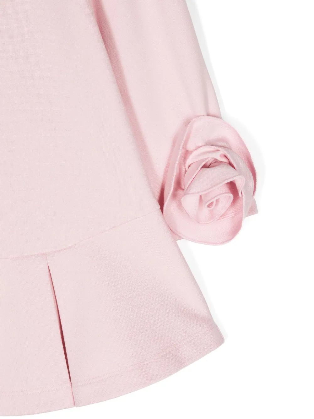 Lapin House Floral-appliqué Pleated Dress In Pattern
