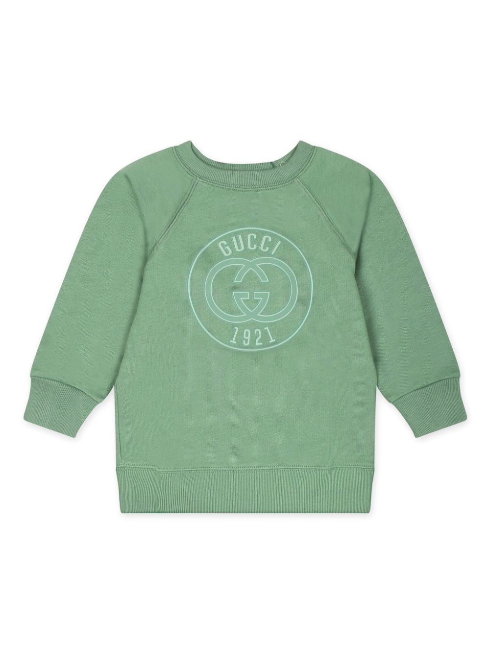 Gucci Babies' Interlocking G Logo-print Sweatshirt In Green