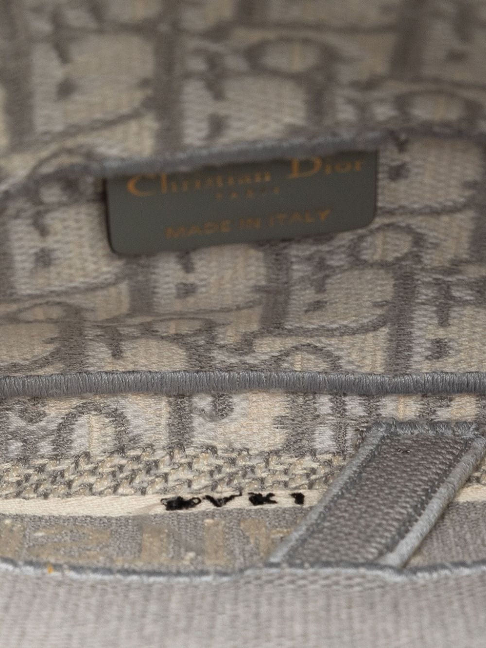 Pre-owned Dior 2020 Oblique Saddle Slim Pouch Belt Bag In Grey