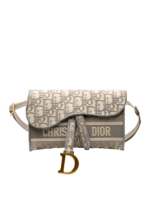 Christian Dior Pre-Owned 2020 Oblique Saddle Slim Pouch belt bag