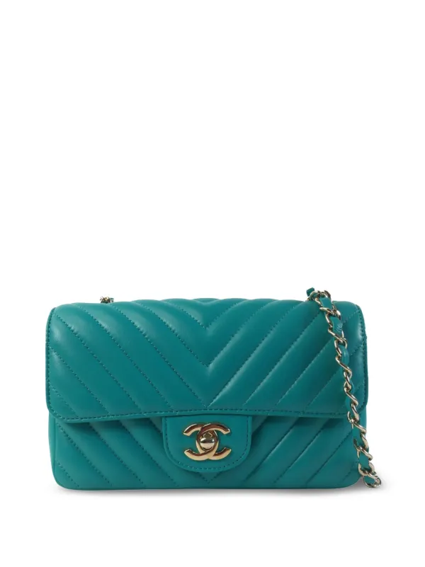 CHANEL Pre-Owned 2016-2017 シェブロン キルティング フラップ 