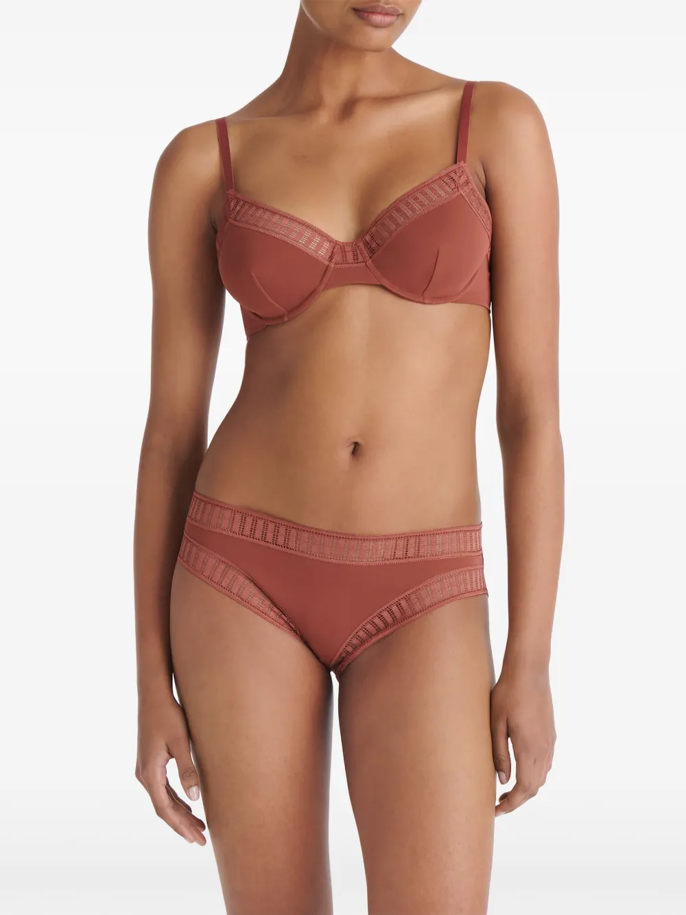 ERES Jacky slip met grafische print Bruin