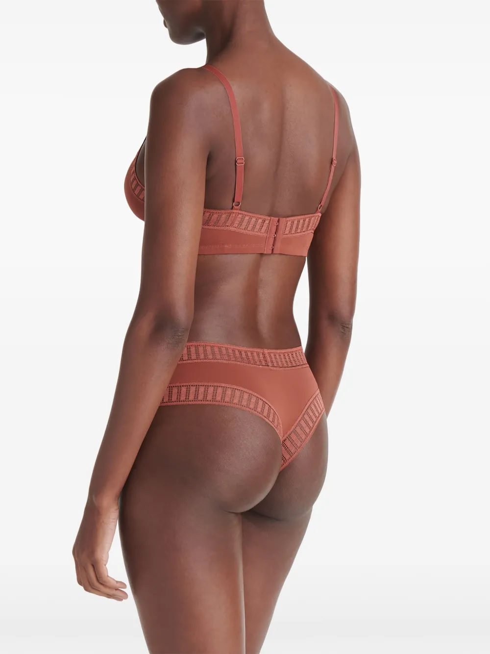 Eres Gabby Graphic Tanga Briefs In Brown