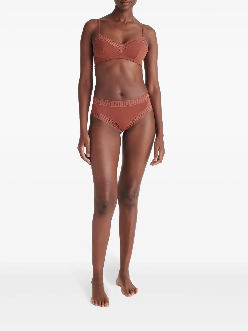 Eres Gabby Graphic Tanga Briefs In Brown