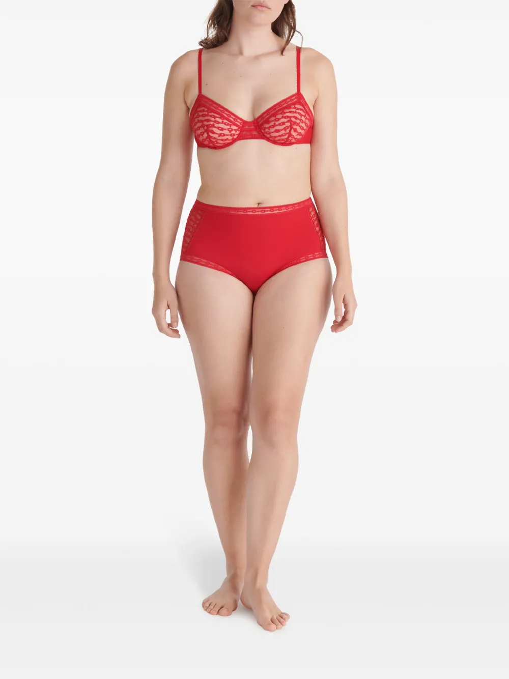Shop Eres Immortelle Full-cup Bra In Red