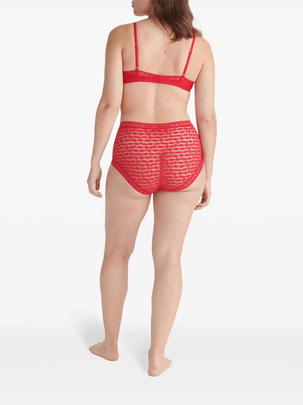 Shop Eres Immortelle Full-cup Bra In Red