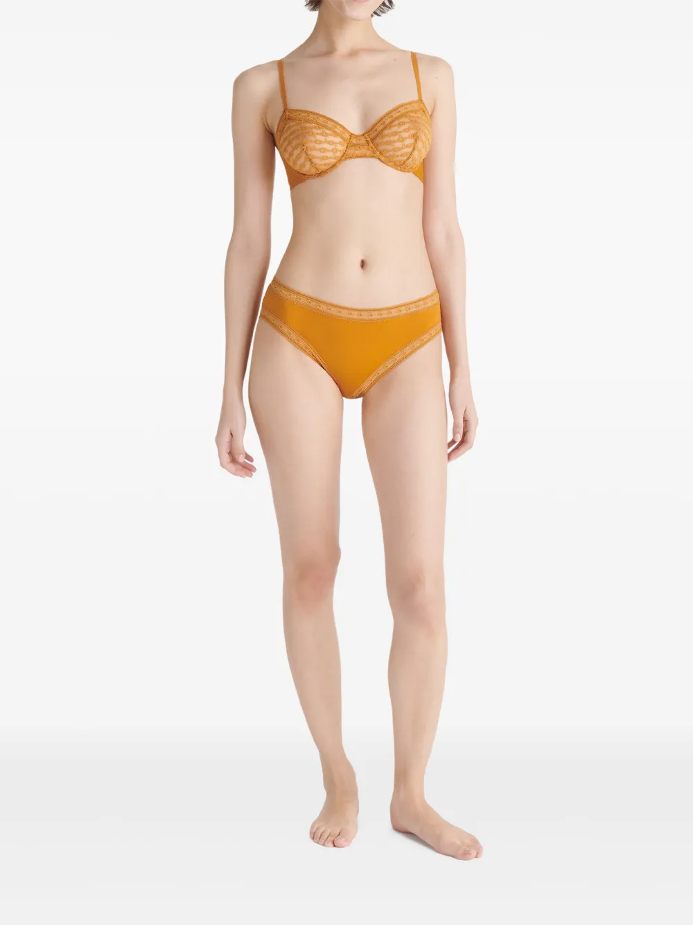 Shop Eres Immortelle Full-cup Bra In Yellow